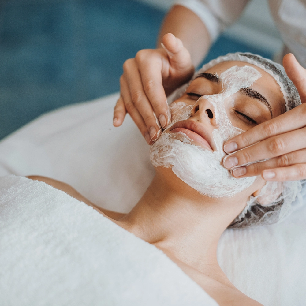 Fotografía de una limpieza facial